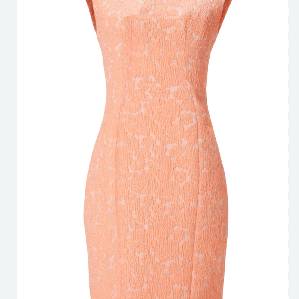 Elegant Yoana Baraschi Blue- Coral sheath Dress